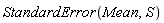 StandardError(Mean, S)
