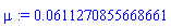 mu := 0.611270855668661e-1
