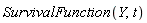 SurvivalFunction(Y, t)