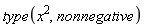 type(x^2, nonnegative)