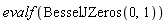 evalf(BesselJZeros(0, 1))