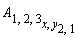 A[1, 2, 3][x, y][2, 1]