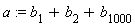 a := b[1]+b[2]+b[1000]