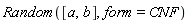 Random([a, b], form = CNF)