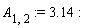 A[1, 2] := 3.14