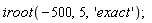 iroot(-500, 5, 'exact')
