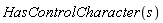 HasControlCharacter(s)