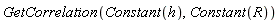 GetCorrelation(Constant(h), Constant(R))