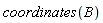 coordinates(B)