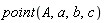 point(A, a, b, c)