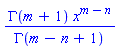 GAMMA(m+1)*x^(m-n)/GAMMA(m-n+1)