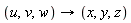 proc (u, v, w) options operator, arrow; x, y, z end proc