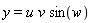 y = u*v*sin(w)