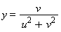 y = v/(u^2+v^2)