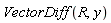 VectorDiff(R, y)