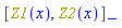 Physics:-Commutator(Z1(x), Z2(x))