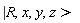 |R,x,y,z>