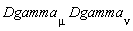 Dgamma[mu]*Dgamma[nu]