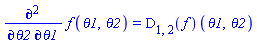 Physics:-diff(Physics:-diff(f(theta1, theta2), theta1), theta2) = (D[1, 2](f))(theta1, theta2)