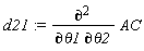 d21 := diff(AC, theta1, theta2)