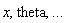 x, theta, `...`