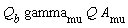 Q[b]*gamma[mu]*Q*A[mu]