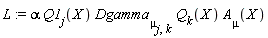 L := alpha*Q1[j](X)*Dgamma[mu][j, k]*Q[k](X)*A[mu](X)