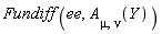 Fundiff(ee, A[mu, nu](Y))
