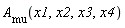 A[mu](x1, x2, x3, x4)