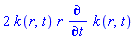 2*k(r, t)*r*(diff(k(r, t), t))
