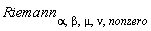 Riemann[alpha, beta, mu, nu, nonzero]
