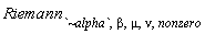 Riemann[`~alpha`, beta, mu, nu, nonzero]