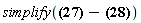 simplify(?-?)