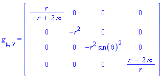 Physics:-g_[mu, nu] = Matrix(%id = 18446790986282449366)