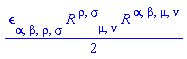(1/2)*Physics:-LeviCivita[alpha, beta, rho, sigma]*Physics:-Riemann[`~rho`, `~sigma`, mu, nu]*Physics:-Riemann[`~alpha`, `~beta`, `~mu`, `~nu`]