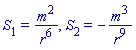 S[1] = m^2/r^6, S[2] = -m^3/r^9