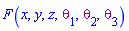F(x, y, z, theta[1], theta[2], theta[3])