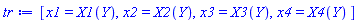 [x1 = X1(Y), x2 = X2(Y), x3 = X3(Y), x4 = X4(Y)]