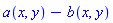a(x, y)-b(x, y)