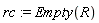 rc := Empty(R)