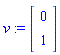 v := Vector[column]([[0], [1]])