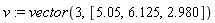 v := vector(3, [5.05, 6.125, 2.980])