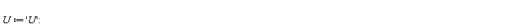 U := 'U'