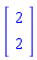 Vector[column]([[2], [2]])