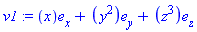 v1 := Vector[column]([[x], [y^2], [z^3]], ["x", "y", "z"])
