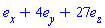 Vector[column]([[1], [4], [27]], ["x", "y", "z"])