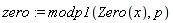 zero := modp1(Zero(x), p)