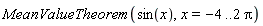 MeanValueTheorem(sin(x), x = -4 .. 2*Pi)