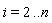 i = 2 .. n