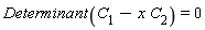 Determinant(C[1]-x*C[2]) = 0